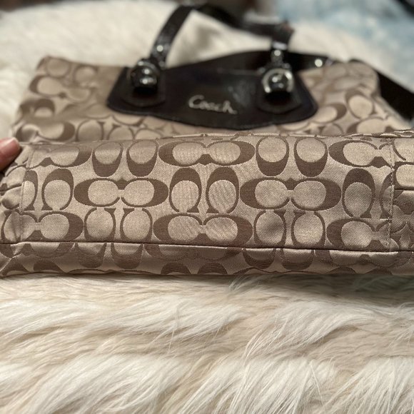 Coach NWT Vintage Ashley Signature Brown Carryall Shoulder Bag F15510 - Picture 10 of 10